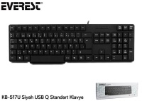 Everest KB-517U Siyah USB Q Standart Klavye